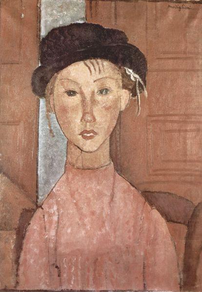 Madchen mit Hut, Amedeo Modigliani